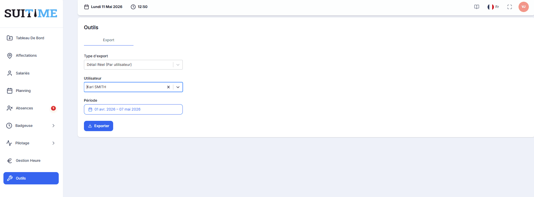 Module Outils — exports